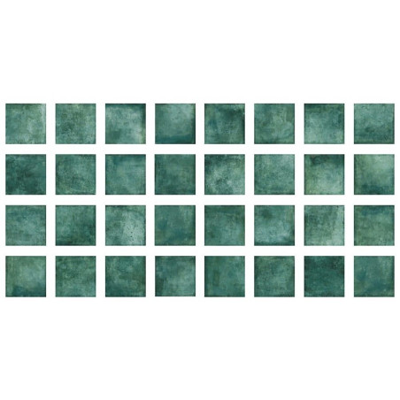 Carrelage sol mur piscine en grès cérame motif Singapour Vert