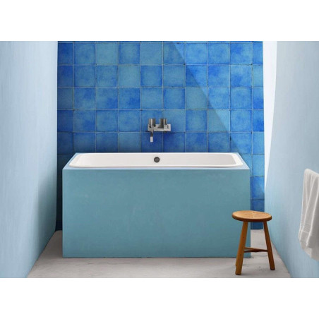 Carrelage sol mur piscine en grès cérame motif Jakarta Bleu