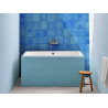 Carrelage sol mur piscine en grès cérame motif Jakarta Bleu