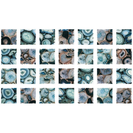 Carrelage sol mur piscine en grès cérame motif Agathe