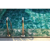 Carrelage sol mur piscine en grès cérame motif Aruba Turquoise
