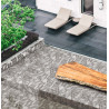 Carrelage sol mur piscine en grès cérame motif Aruba Gris