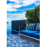 Carrelage sol mur piscine en grès cérame motif Aruba Bleu