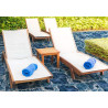 Carrelage sol mur piscine en grès cérame motif Cancun Bleu