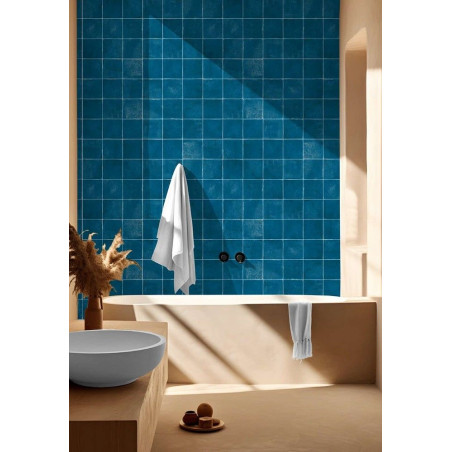 Carrelage sol mur piscine en grès cérame motif Jeans Océan