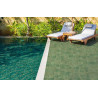 Carrelage sol mur piscine en grès cérame motif Moss Beach Océan